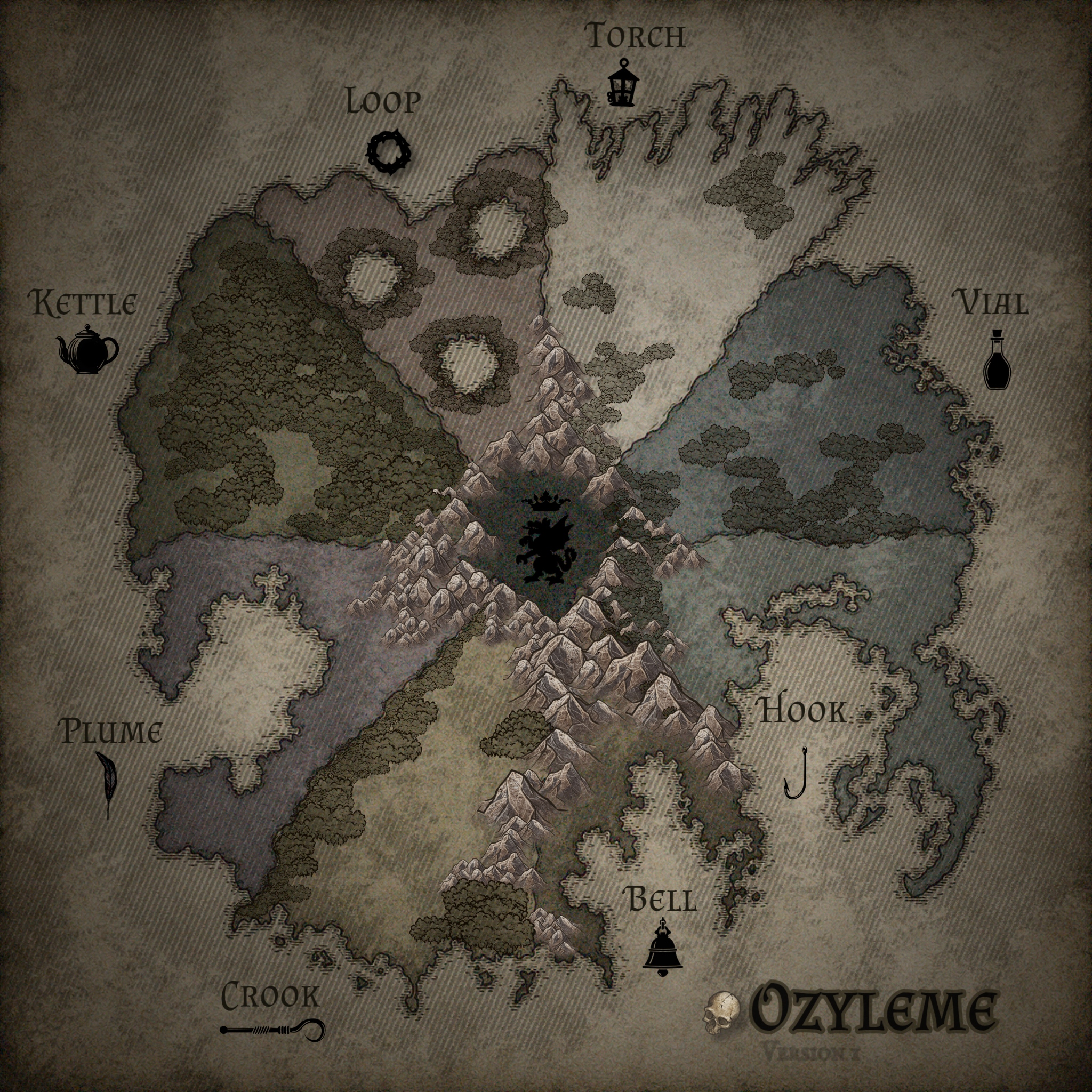 Map of the Eight Kingdoms of Ozyleme